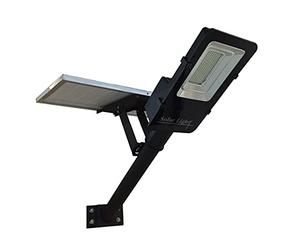 JANDEI - Lanterne LED 200 W solaire extérieur IP65 panneau orientable 120 LEDS 3500 lumens 6000 K blanc froid batterie lithium-ion