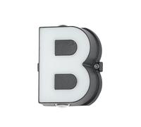 Jandei - Lettres avec Lumières LED, Appliques Murales avec Ton d'éclairage Chaud 3000K, IP54 pour Décoration Intérieure et Extérieure, Fabriqués en Aluminium Noir. Mesure 13cm x 5,5cm (B)