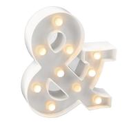 JANDEI - Lettres LED avec Lumières, Lettre & avec Lumière Chaude pour Décoration et Ambiance, Éclairage de Nuit de Chevet, Anniversaires, Mariages, Vitrines. Fonctionnant sur batterie