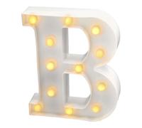 JANDEI - Lettres LED avec Lumières, Lettre B avec Lumière Chaude pour Décoration et Ambiance, Éclairage de Nuit de Chevet, Anniversaires, Mariages, Vitrines. Fonctionnant sur batterie