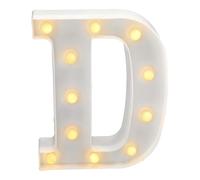 JANDEI - Lettres LED avec Lumières, Lettre D avec Lumière Chaude pour Décoration et Ambiance, Éclairage de Nuit de Chevet, Anniversaires, Mariages, Vitrines. Fonctionnant sur batterie