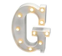 JANDEI - Lettres LED avec Lumières, Lettre G avec Lumière Chaude pour Décoration et Ambiance, Éclairage de Nuit de Chevet, Anniversaires, Mariages, Vitrines. Fonctionnant sur batterie