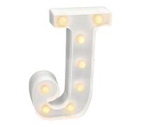 JANDEI - Lettres LED avec Lumières, Lettre J avec Lumière Chaude pour Décoration et Ambiance, Éclairage de Nuit de Chevet, Anniversaires, Mariages, Vitrines. Fonctionnant sur batterie