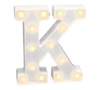JANDEI - Lettres LED avec Lumières, Lettre K avec Lumière Chaude pour Décoration et Ambiance, Éclairage de Nuit de Chevet, Anniversaires, Mariages, Vitrines. Fonctionnant sur batterie