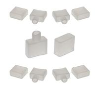 Jandei Lot de 10 capuchons d'extrémité pour profil LED en silicone souple, 5 mètres de long x 13 mm de large x 5 mm de haut, adaptés pour l'extérieur, couleur blanche