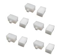 Jandei Lot de 10 embouts pour profil LED flexible en silicone, 5 mètres, pour bandes de 12 mm de large, format rectangulaire 20 mm x 10 mm, convient pour l'extérieur, blanc