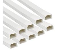 Jandei - Lot de 10 gouttières pour câbles PVC surface blanche 1 m 25 x 40 mm