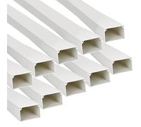 Jandei - Lot de 10 gouttières pour câbles PVC surface blanche 1 m 40 x 60 mm