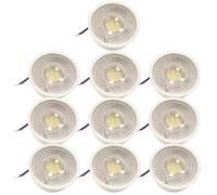 Jandei - Lot de 10 modules LED ultra-plats ø50 x 23 mm pour spots encastrables, 7 W 750 lumens, lumière neutre 4 200 K, technologie DOB. Remplacement GU10/MR16. Éclairage intérieur IP20.