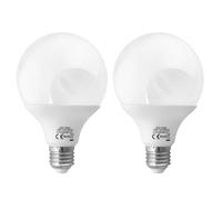 JANDEI - Lot de 2 Ampoule Globe LED, G95 E27, 15W (équivalent 120W Halogène) Lumière Blanc Froide 6000K, 1500 Lumens, CRI ＞80, Non dimmable