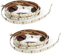 Jandei - Lot de 2 bandes LED étanches IP65, 5 mètres, 12 V, lumière super chaude 2700 K, 600 LED SMD2835, lumières LED étanches pour décoration balcon, jardin, patio (alimentation non incluse)
