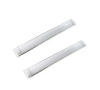 JANDEI - Lot de 2 écrans LED intégrés, 18 W, 60 cm de long, haute luminosité de 1 500 lumens, blanc froid 6 500 K, éclairage à 120°. Idéal pour les espaces de travail, les maisons et les garages.