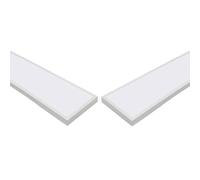 Jandei - Lot de 2 panneaux LED de surface rétro-éclairés 120 x 30 cm, puissance 60 W, 5 000 lumens, cadre blanc, driver inclus (blanc neutre)