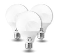 JANDEI - Lot de 3 Ampoule Globe LED, G95 E27, 15W (équivalent 120W Halogène) Lumière Blanc Froide 6000K, 1500 Lumens, CRI ＞80, Non dimmable