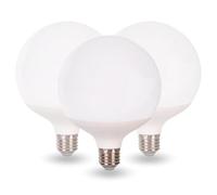 Jandei - Lot de 3 ampoules LED Globo G120 E27 18 W 4200 K. Idéal pour salon, couloir, cuisine, chambre, bureau, économie d'énergie.