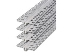 Jandei Lot de 4 profils en aluminium 1 mètre pour intégration de bandes LED en plâtre ou placoplâtre, fabriqués en aluminium gris, avec diffuseurs translucides