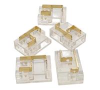 Jandei Lot de 5 connecteurs multiconnexions pour bandes LED COB monocouleur de 8 mm, courant maximum 6 A (connexion 2 broches)