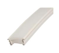 JANDEI - Manchon Flexible en Silicone Sans Base pour Ruban LED, Rectangulaire, 20 mm x 10 mm, 5 Mètres. Convient pour l'Intérieur, Boîtier Blanc (ruban led non inclus)