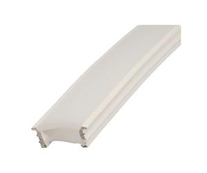 JANDEI - Manchon Flexible en Silicone Sans Base pour Ruban LED, Rectangulaire, 20 mm x 10 mm, 5 Mètres. Convient pour l'Intérieur, Boîtier Blanc (ruban led non inclus)