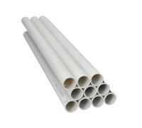 Jandei - Pack de 10 tubes pour câbles PVC rigide blanc longueur 1 mètre diamètre 16 mm Gaine de câble