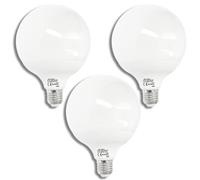 JANDEI - Pack de 3 ampoules LED Globe G120 E27 18W. Idéal pour les salons, les couloirs, les cuisines, les chambres, les bureaux. Économie d'énergie. (6000K Blanc froid)