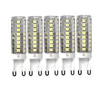 JANDEI - Pack de 5 ampoules LED G9, 6W, Blanc Chaud 3000K, 400 lumens, angle de 360 degrés, non dimmable.