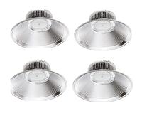 JANDEI - Pack x 4 LED High Bay, Consommation 10000 Lumens 100W, Éclairage Commercial Lumineux, Lumière Blanche Froide 6000K, Intérieur IP20, Garantie 2 ans