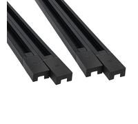 Jandei - Pack x4 rail monophasé rail pour projecteurs LED, installation en surface, aluminium noir, longueur de 1 mètre. Idéal pour vitrine, entreprise, magasin, maison, dressing…