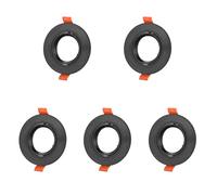 Jandei - Pack x5 Spot Cadre Anneau Orientable Encastrable au plafond pour GU10 / MR16 Enjoliveur noir Découpe 75 mm Ø90 x 45 mm sans LED (Circulaire orientable)