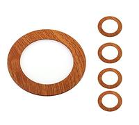 JANDEI - Paquet de 5 Led Downlight -Finition bois -6W 6000ºK -105 mm- 480 Lum - Ronde encastrée extra plate 1.3cm de profondeur- Driver Inclus