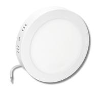 JANDEI - Plafonnier LED 12W, rond, lumière blanc chaud 3000K, boîtier en aluminium blanc mat, pour la maison, le bureau, le magasin.