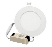 JANDEI - Downlight LED à Panneau Rond Extra-plat. Eclairage 6W, 3000K, Blanc Chaud. Parfait pour Salon, Chambre, Couloir, Bureau.