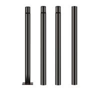 Jandei - Poteau pour lampadaire de 4 mètres par tranches de 1 m - Acier galvanisé noir avec base d'ancrage - Résistant aux intempéries - Idéal pour jardins, rues et parcs