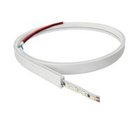 JANDEI - Profilé Flexible en Silicone 5 Mètres pour Rubans LED avec Circuits Imprimés jusqu'à 8 mm Large. Émission Lumineuse Latérale, Format Rectangulaire 4 mm x 12 mm. Convient pour l'Extérieur