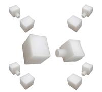 Jandei - Profilé flexible en silicone pour bande LED avec PCB jusqu'à 10 mm de large, format carré 16 mm x 16 mm, convient pour l'extérieur, couleur blanche (10 couvercles profil surface)