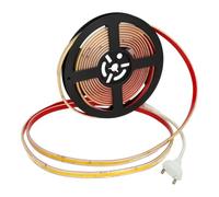 JANDEI - Ruban LED COB Auto-rectifié, Directe 220 V, Étanchéité IP65, Découpable et Autocollant, 8 mm x 5 M, Prise incluse. Décoration de Patio, Terrasse, Cuisine, Restaurant (Blanc naturel 4 200 K)