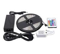 JANDEI - Ruban LED Multicolore, 5m, 12V, 300 LEDs, SMD5050, Dimmable. Pour la Décoration Intérieure dans la Chambre, les Appareils Électroniques, les Fêtes (comprend l'Alimentation et le Contrôle)