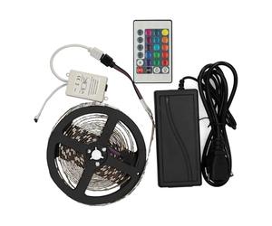 JANDEI - Ruban LED Multicolore, 5m, 12V, 300 LEDs, SMD5050, Dimmable. Pour la Décoration Intérieure dans la Chambre, les Appareils Électroniques, les Fêtes (comprend l'Alimentation et le Contrôle)