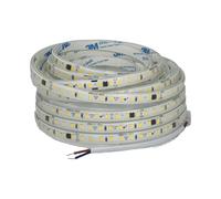 Jandei - Ruban lumineux LED auto-rectifié, 220 V, 12 W/m, 600 LED, 5 500 lm, découpable et autocollant, largeur 8 mm, IP65, idéal éclairage et décoration extérieures, bobine de 5 m (lumière chaude