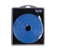 JANDEI - Ruban Lumineux LED Neón 12V, 5M 6x12mm 120 Leds/Mètres. Couleur Bleu. Découpe 2,5cm. Décoration intérieure et extérieure, Maison, Commerce, Enseignes...Transformateur non inclus