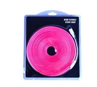 JANDEI - Ruban Lumineux LED Neón 12V, 5M 6x12mm 120 Leds/Mètres. Couleur Rose. Découpe 2,5cm. Décoration intérieure et extérieure, Maison, Commerce, Enseignes...Transformateur non inclus