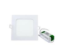 JANDEI - Spot LED carré encastrable 6W, diamètre 12 cm, profondeur d'encastrement 105 mm. Idéal pour la maison, le bureau, le couloir, le salon et la chambre.