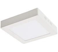 JANDEI - Spot LED encastré 12W (équivalent 100W), forme carrée, montage en saillie, aluminium, anneau blanc mat. Alimentation incluse. (1 unité, blanc neutre 4200K)