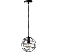 Jandei Suspension boule rustique noire E27