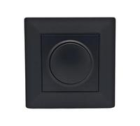 Jandei - Variateur Triac 500W 220V Variateur d'intensité, Décoration Murale Intérieure élégante, facile à installer, avec Cadre et Mécanisme, Polycarbonate de Couleur Noire. Régulation des Bandes LED