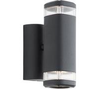 Brilliant Applique extérieure Jandy 90968A06 – Up & down, Métal/verre, GU10 max 2x18W, Noir