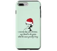 Jane Austen Chapeau de Père Noël avec Citation I Sincerely Hope Coque pour iPhone 7 Plus/8 Plus