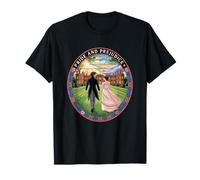 Jane Austen Darcy Elizabeth Vitrail Pride & Prejudice T-Shirt