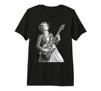 Jane Austen Guitare T-Shirt Haut de Gamme