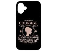 Jane Austen - My Courage Always Rises - Club de Lecture littéraire Coque pour iPhone 16 Plus